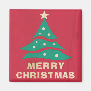 Íman Feliz Natal Retro Tree Magnet