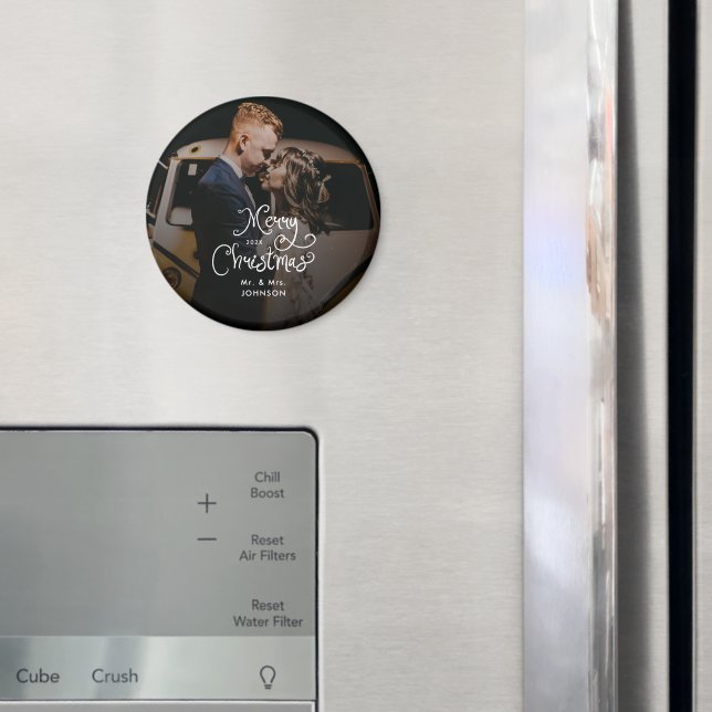 Íman Feliz Natal Roteiro Caprichoso Foto Personalizada  (In Situ (Fridge))