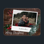 Íman Feliz Natal Russo - Foto Instantânea<br><div class="desc">Mande um pouco de alegria de Natal que pode continuar durante o ano em uma geladeira ou superfície magnética com o seu Feliz Natal Rustic Instant Photo Magnet.</div>
