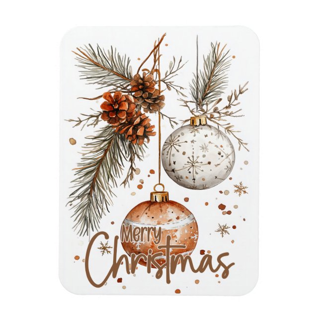 Íman Feliz Natal Rustic Saudação (Vertical)