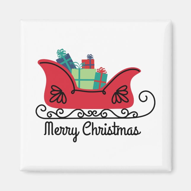 Íman Feliz Natal Sleigh (Frente)