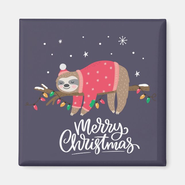 Íman Feliz Natal Sloth (Frente)