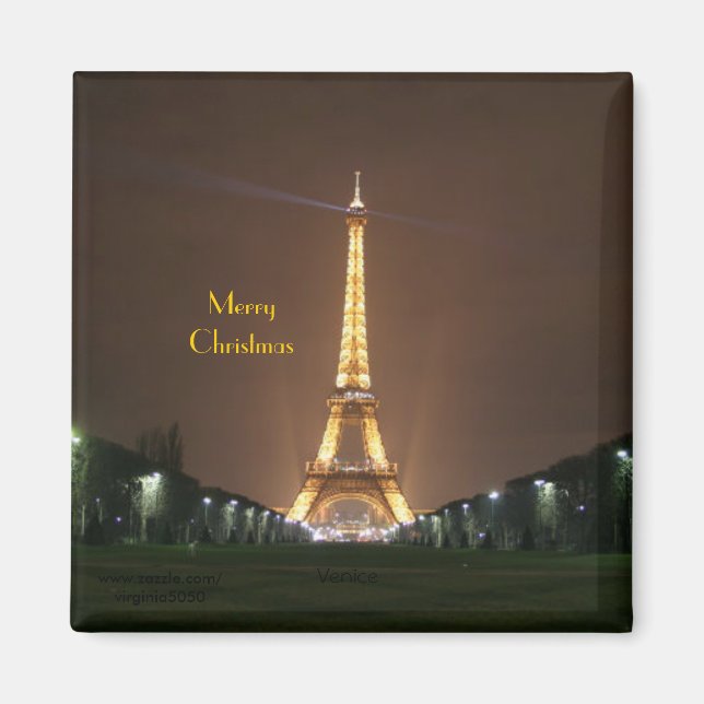 Íman Feliz Natal - Torre Eiffel (Frente)