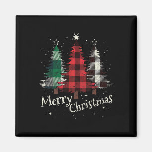 Íman Feliz Natal Três Árvores Xmas Xadrez de Buffalo