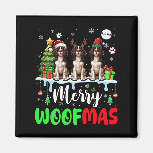 Íman Feliz Natal Três Papais noeis Inglês Springer (Frente)