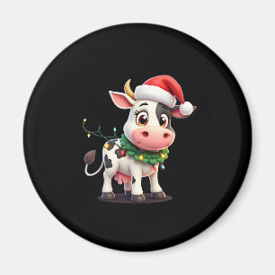 Íman Feliz Natal Vaca Papai Noel Luzes de Natal Vaca Xm