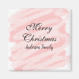 Íman Feliz Natal vermelho pastel aquarela texto abstrat