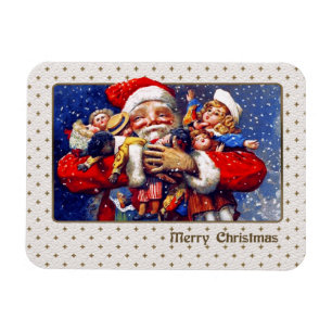Íman Feliz Natal. Vintage Santa Claus