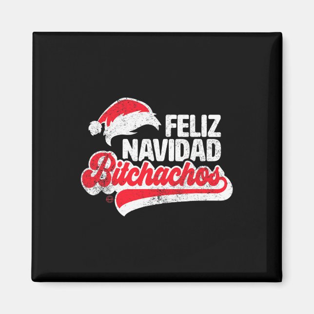 Íman Feliz Navidad Achos Funny Santa Claus Espanhol (Frente)