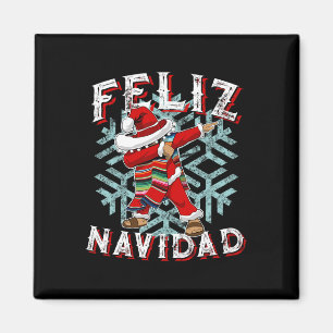 Íman Feliz Navidad Dabbing Christmas Sombrero
