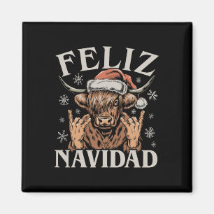 Íman Feliz Navidad Meme Emo Cow Engraçado Memória Natal