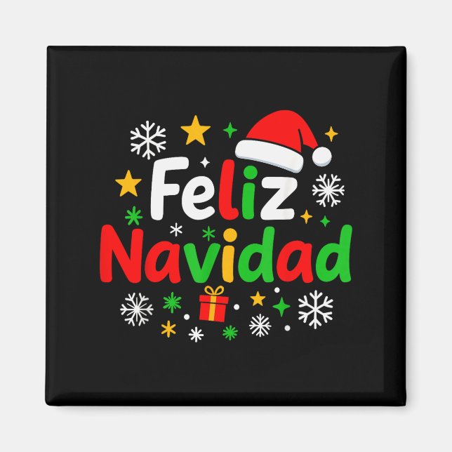 Íman Feliz Navidad Pajamas Shirt, Cute Spanish Mexican  (Frente)