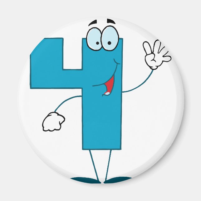 Íman Feliz Número 4 (Frente)