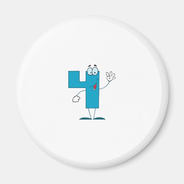 Íman Feliz Número 4 (Frente)