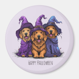 Íman Feliz Ouro de Halloween Bruxas dos Cachorros do Re