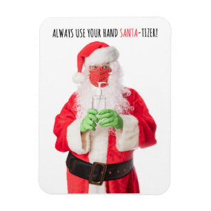 Íman Feliz Papais noeis de Natal em Face Mask Sanitizer