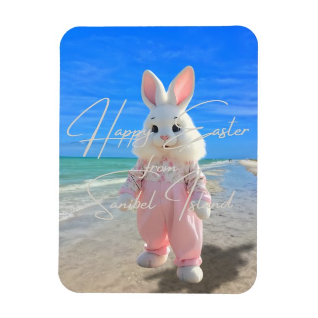 Íman Feliz Páscoa da Ilha de Sanibel, Flórida, Praia (Vertical)