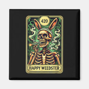 Íman Feliz Páscoa de Weedster Skeleton Tabagismo Tarot