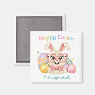 Íman Feliz Páscoa Estou Egg-citado Coelho 