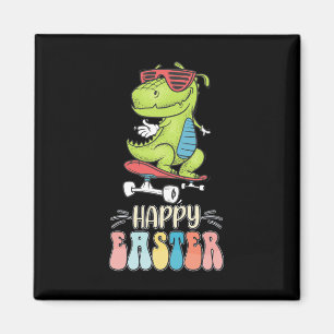 Íman Feliz Páscoa T Rex Dinossauro Coelho Ovos de Pásco