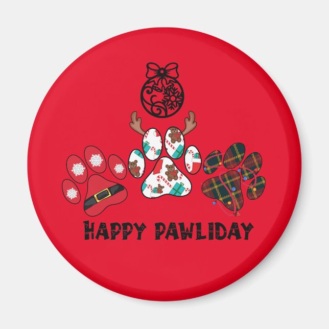 Íman Feliz Patatália - Ímã de Natal (Frente)