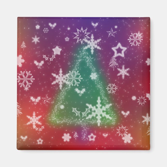 Íman Feliz Pequeno Magneto de Natal (Frente)