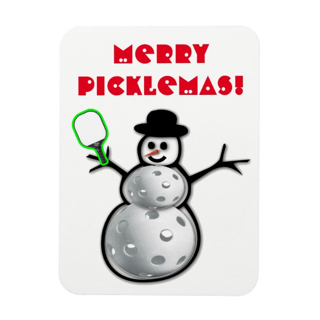 Íman Feliz Picklemas Snowman Magnet (Vertical)