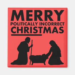 Íman Feliz Politicamente Incorreta de Magneta de Natal