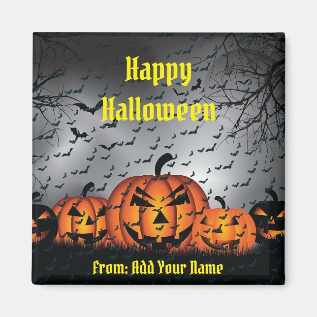 Íman Feliz Presente de Halloween Interessante (Frente)