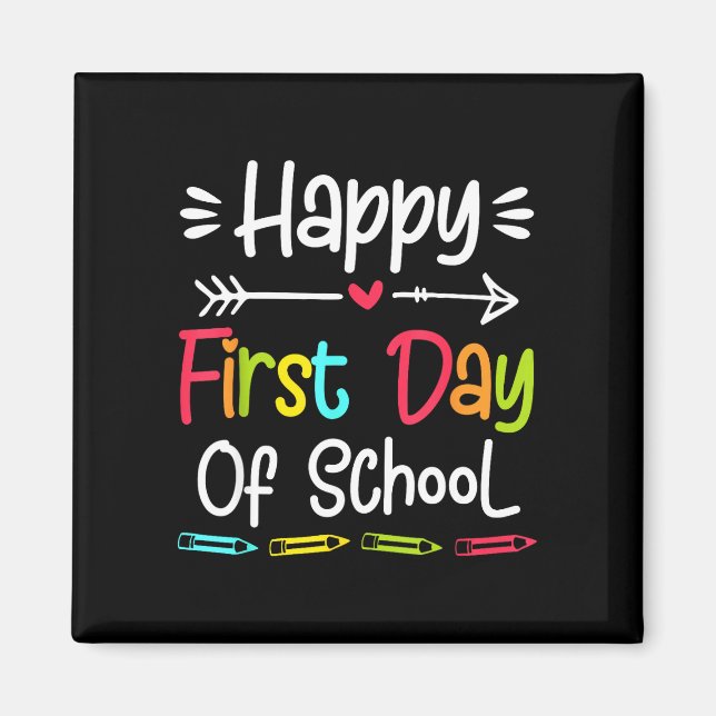 Íman Feliz primeiro dia de aula engraçado volta às aula (Frente)