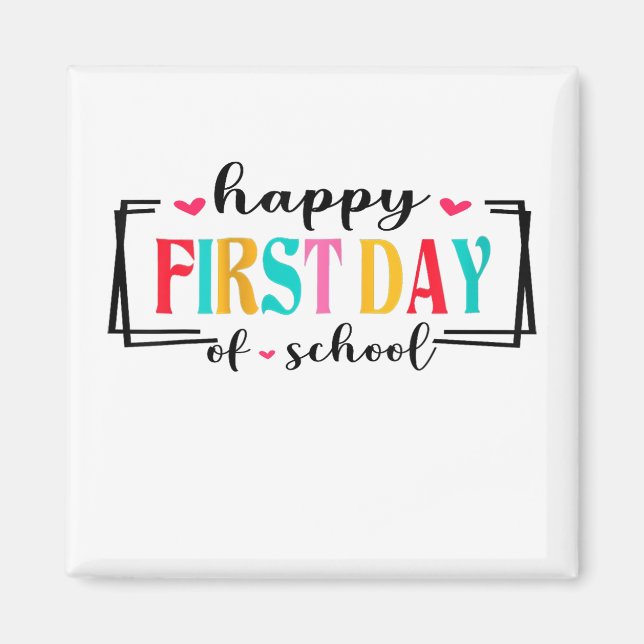 Íman Feliz Primeiro Dia de Professores de Escola de Vol (Frente)