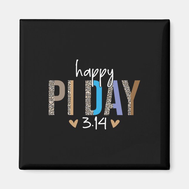 Íman Feliz Professor de Matemática Pi Day Leopard Pi 3 (Frente)