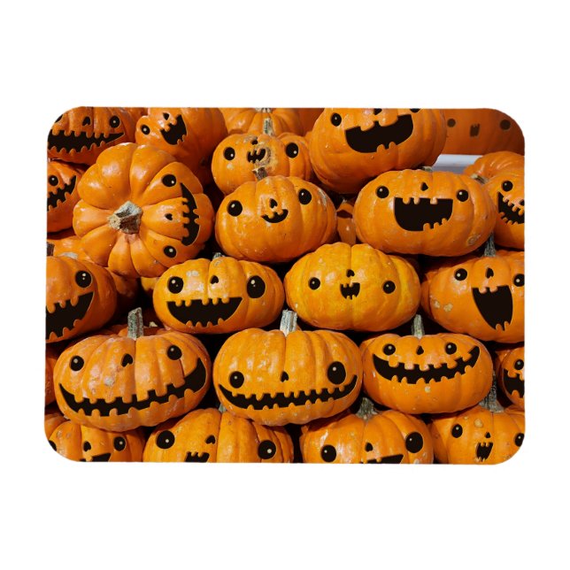 Íman Feliz Pumpkins Halloween Fall (Horizontal)
