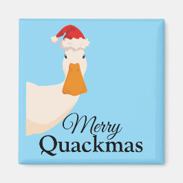 Íman Feliz Quackmas, desenho animado de Natal Duck