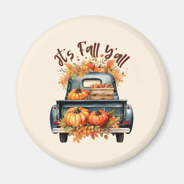 Íman Feliz Queda Y - Caminhão Russo com Pumpkins (Frente)