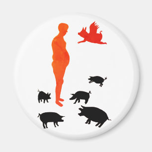 Íman Feliz Refeição Vegeteriana Magnet A Fazenda