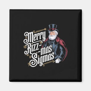 Íman Feliz Rizzmas Sigmas Funny Santa Claus Alpha Gen