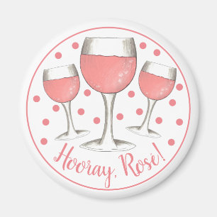 Íman Feliz, Rosé! Rosa Rosa Rosa Esbranquiçada Vidro de