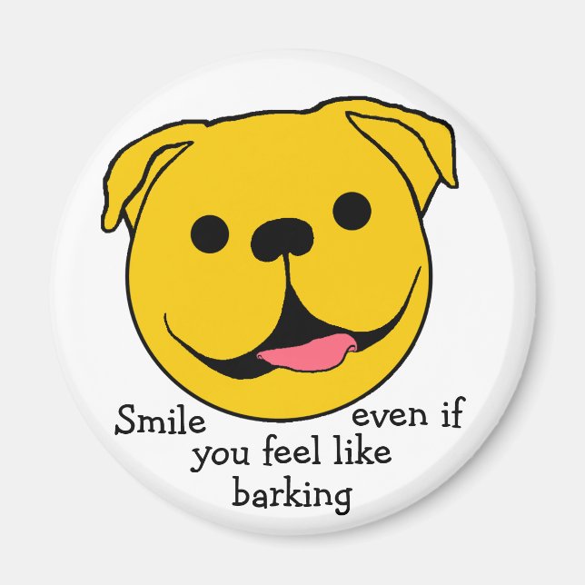 Íman Feliz Rosto Cachorro (Frente)