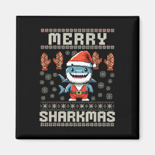 Íman Feliz Sharkmas Natal Ugly Xmas Kids Shar