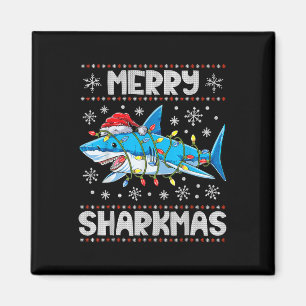 Íman Feliz Sharkmas Sharkmas Papais noeis de Natal Feia