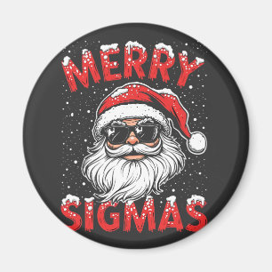 Íman Feliz Sigmas Engraçado Gen Alpha no Natal da escol