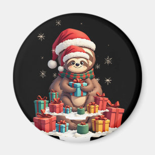 Íman Feliz Slothmas Linda preguiça de Natal Chapéu Sant