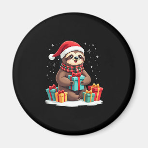 Íman Feliz Slothmas Linda preguiça de Natal Chapéu Sant