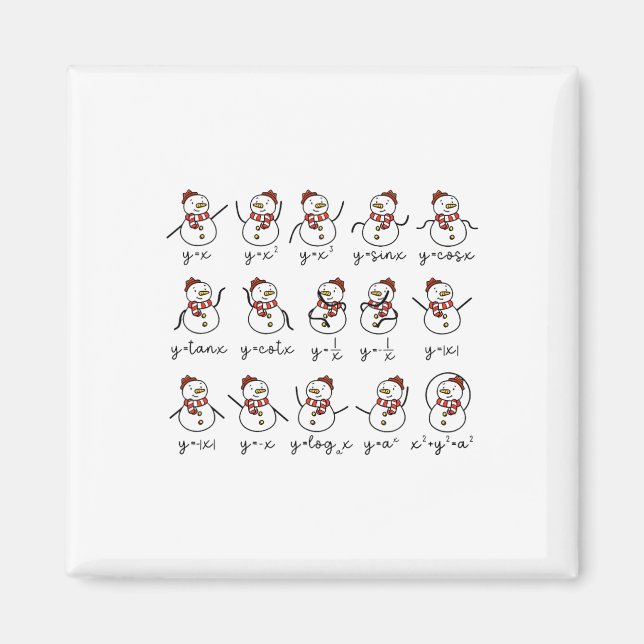 Íman Feliz Snowman, Professor de Matemática, Natal (Frente)
