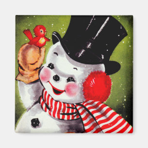 Íman Feliz Snowman Vintage