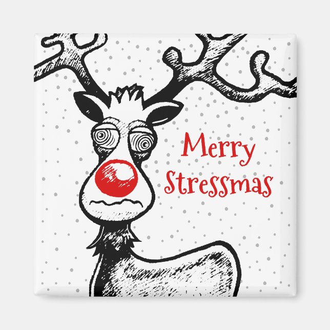 Íman Feliz Stressmas com o Renas Rudolph (Frente)