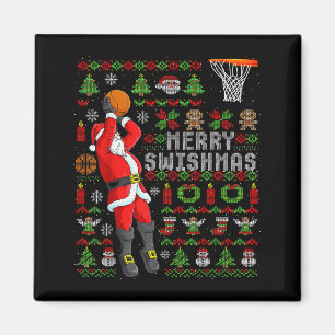 Íman Feliz Swishmas Natal Feio Basquete Natal