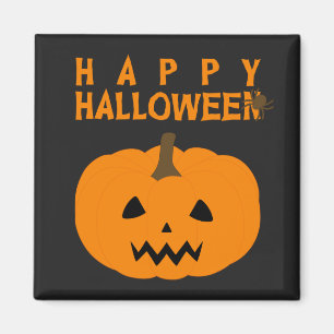 Íman Feliz texto de Halloween e abóbora sobre o imã p