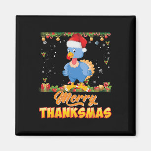 Íman Feliz Thanksmas Turquia Papai noel Elf Ação de Gra